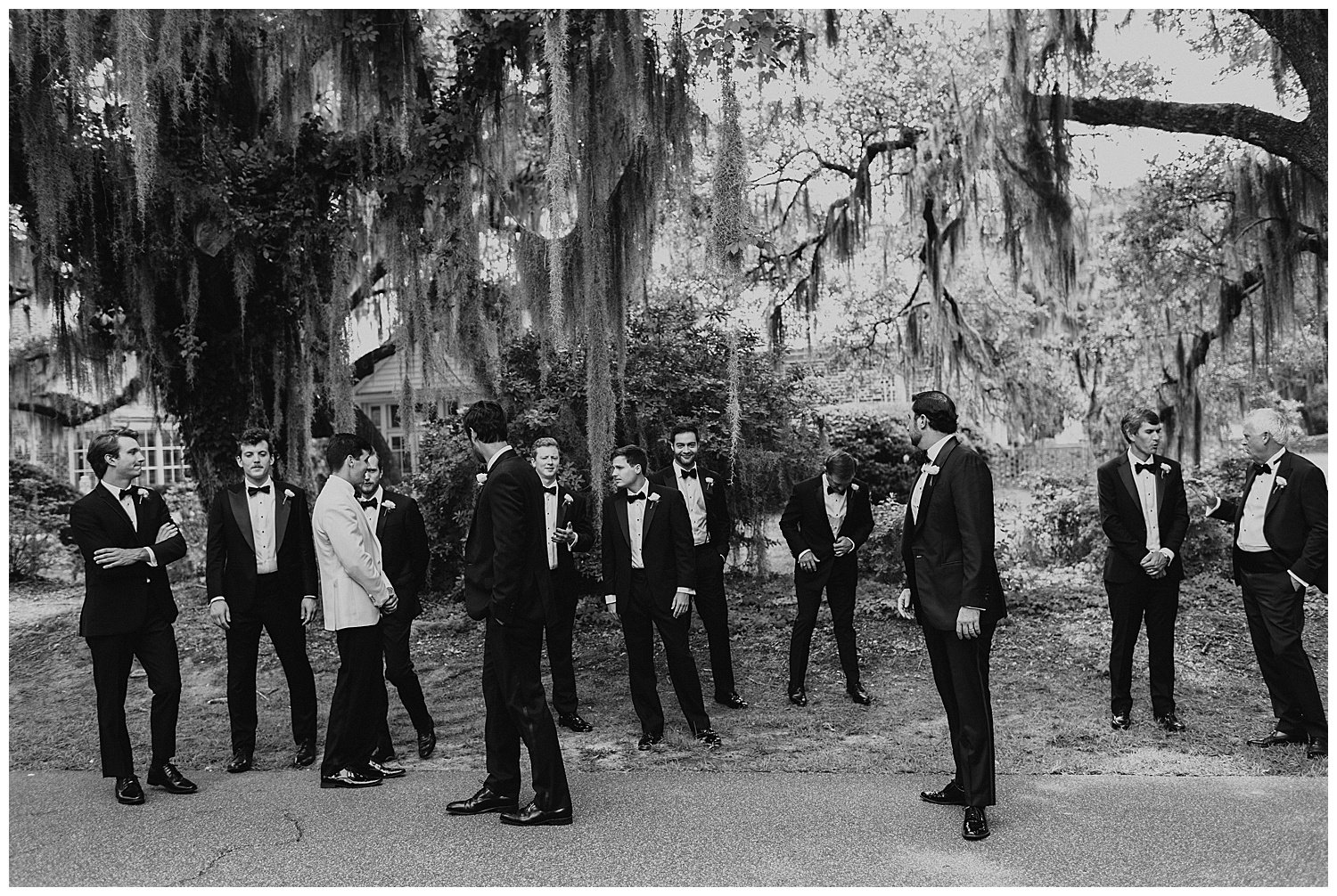 groomsmen on Debordieu for wedding