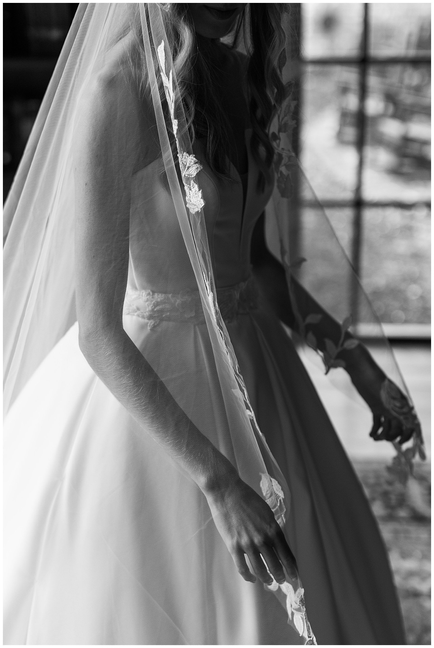 details of bride getting dressed