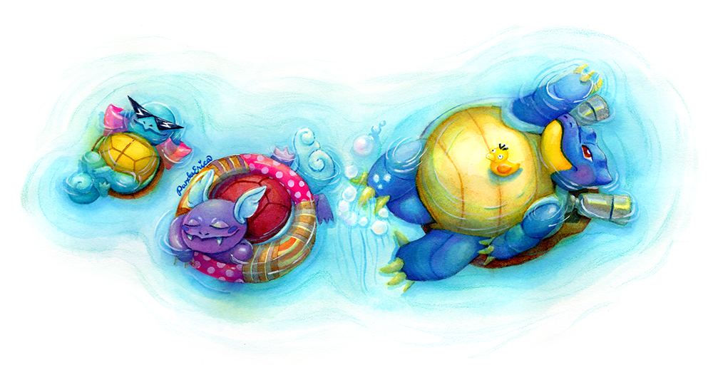 Squirtle Evolution fanart