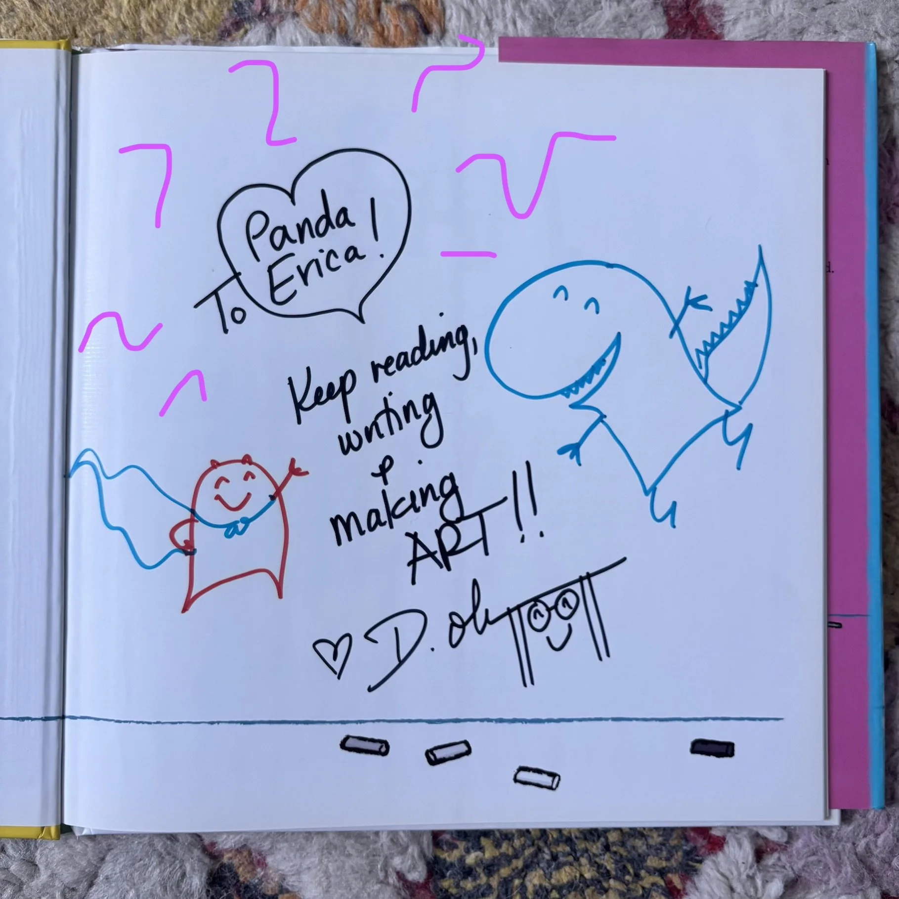  Autographed copy of Sam &amp; Eva by Debbie Ridpath Ohi during a Highlights Foundation workshop circa 2018 