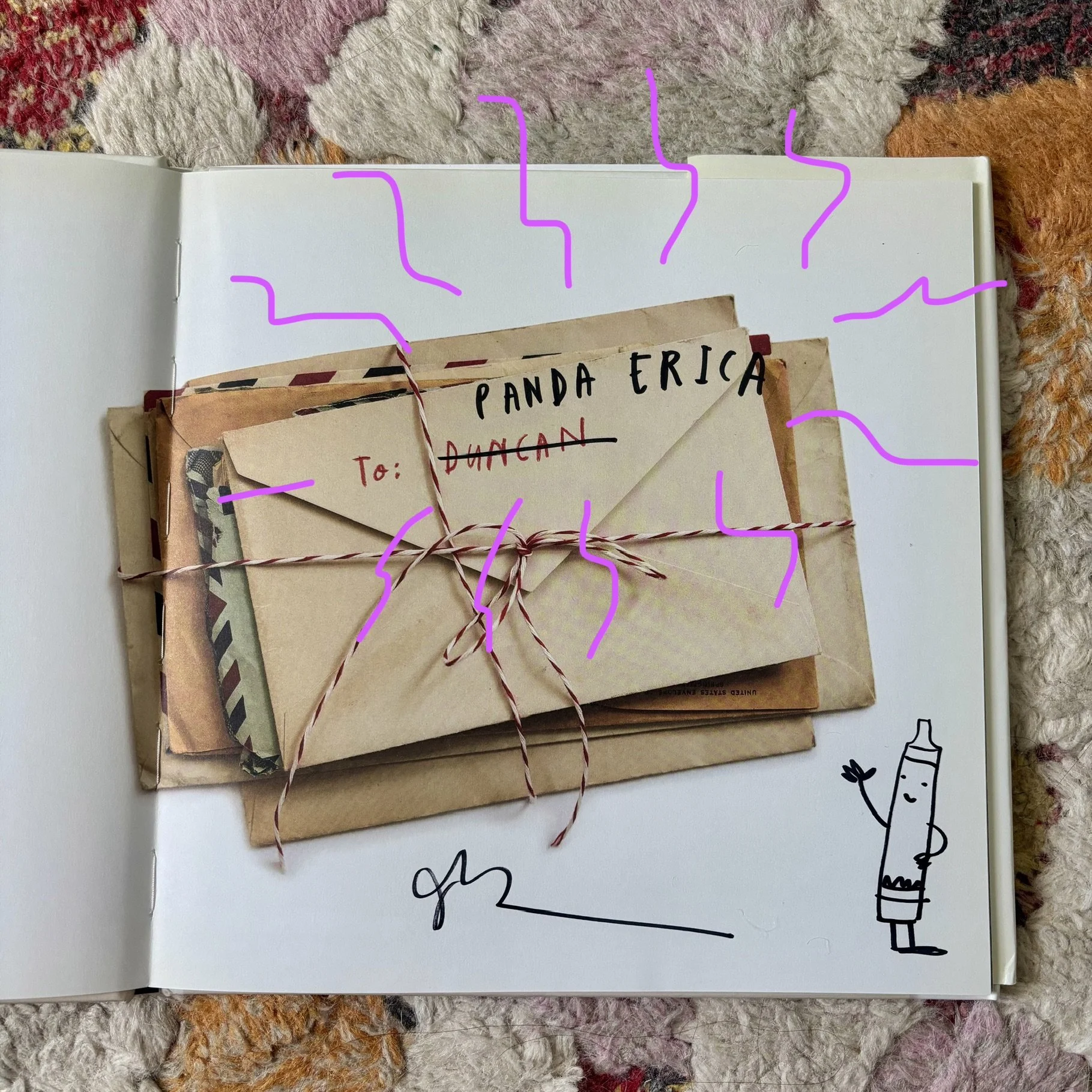  Autographed copy of The Day the Crayons Quit after Oliver Jeffers’ book launch at The Met Museum circa 2013 