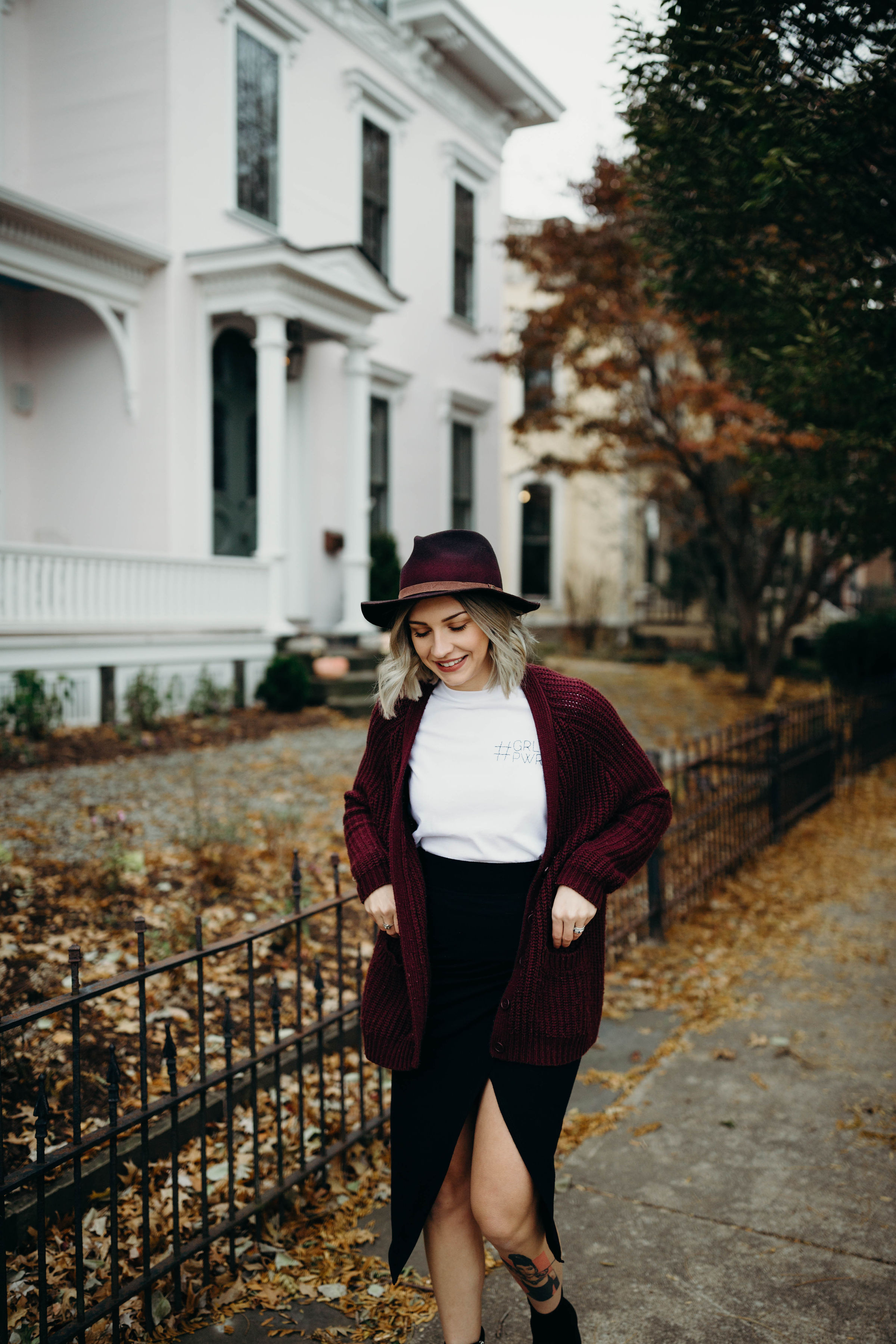 This one is simple, but important! I love cardigans because they are so versatile. You can dress it up with a skirt and booties like I did or throw it on with a pair of jeans! If you’re feeling suuuper cozy I recommend leggings, an oversized t-shirt, and a long cardigan!