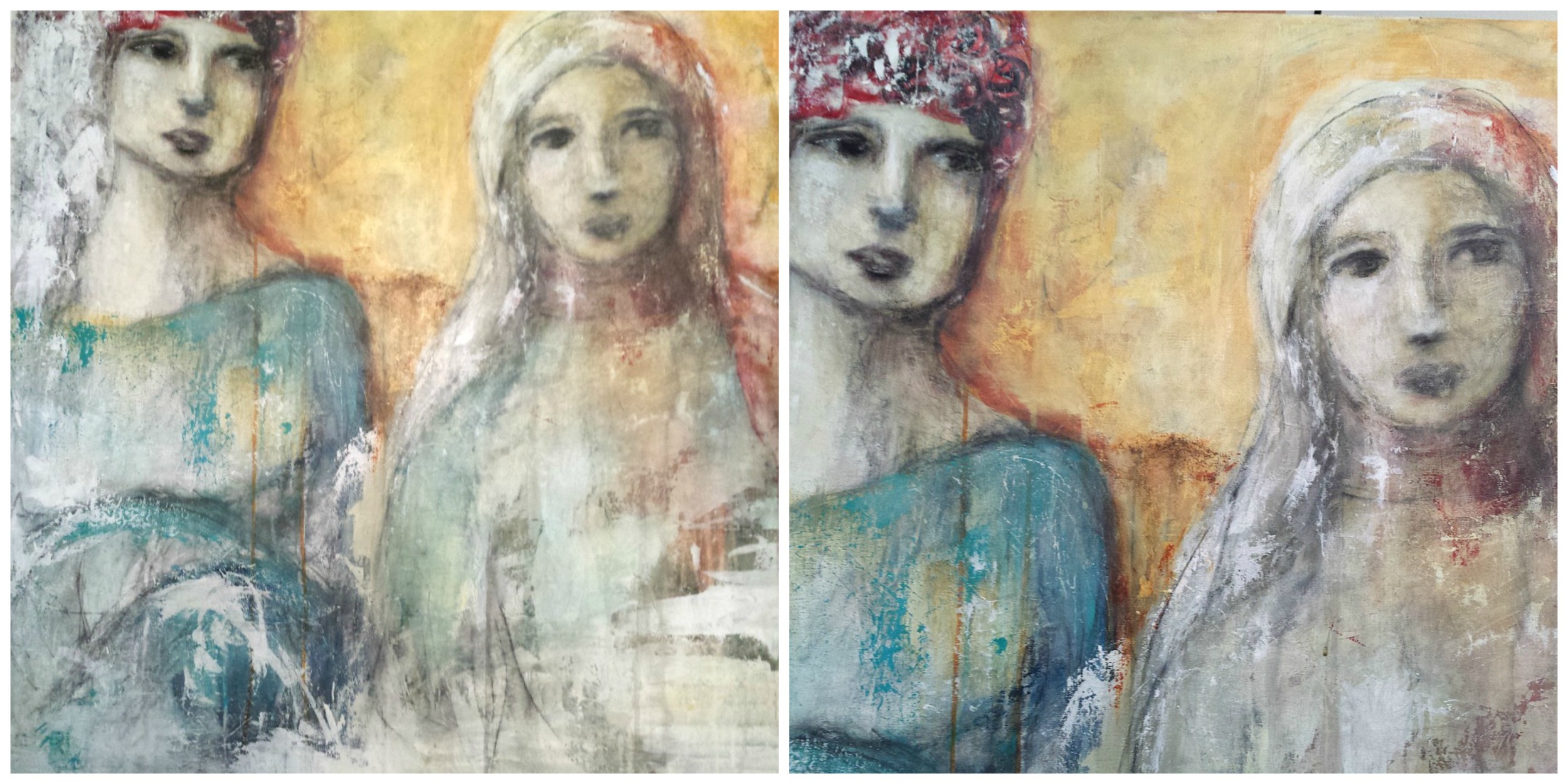 The Gospel of Luke 1:46-55 Mary greets Elizabeth. "My soul glorifies the Lord, my spirit rejoices in God"