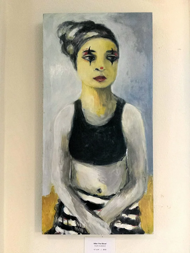 "After The Show" 12" x 24" on plywood cradle box $250