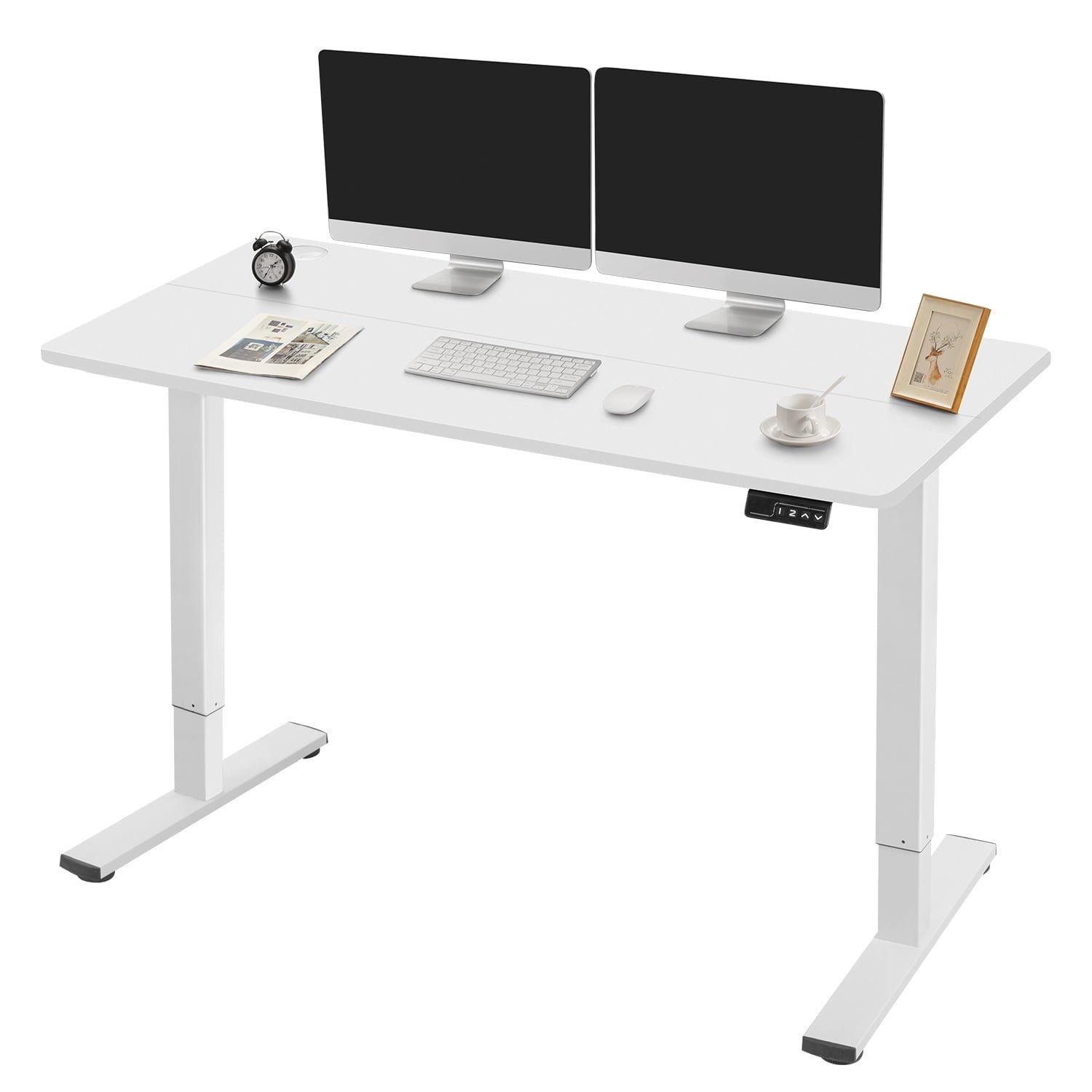 Homall 48" × 24" Electric Height Adjustable Standing Desk Home Office Computer Desk Memory Preset with T-Shaped Metal Bracket