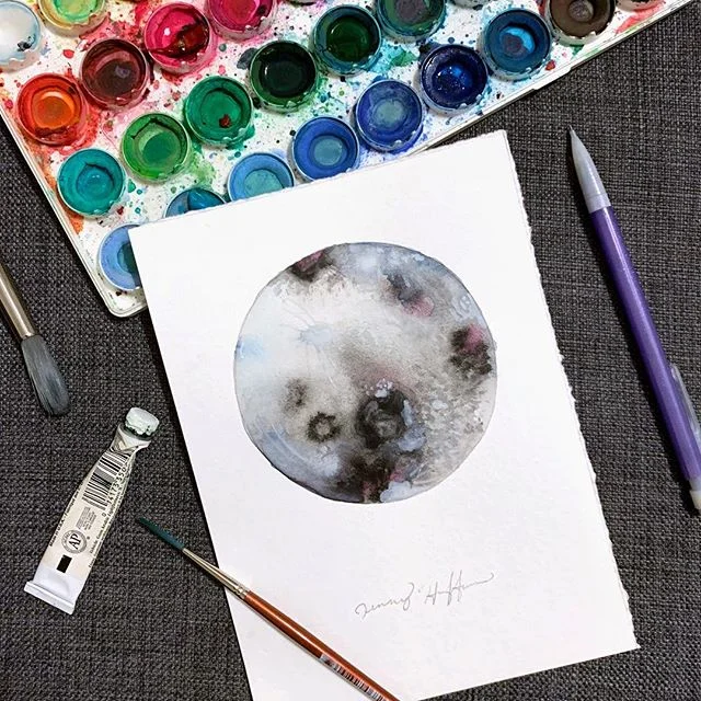 Full moon feelings. Day 206 of #365daysofart year 3