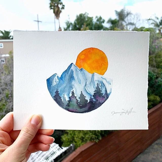 Mountain Dreams ❤️ Day 208 of #365daysofart year 3