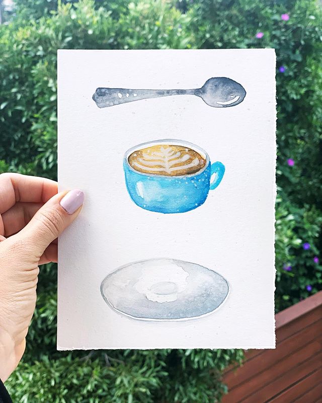 Oat milk and watercolor 🥰 day 214 of #365daysofart year 3