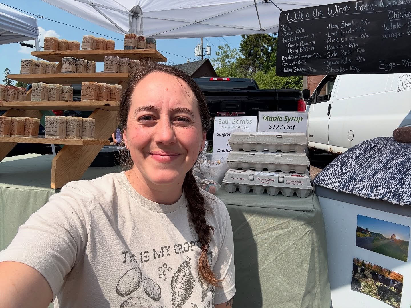It&rsquo;s the first Washburn Farmers&rsquo; Market of the year! Come on by the Club and the Cultural Center from 3-6 p.m. for all your local food needs. I&rsquo;ve got pastured pork, chicken, eggs, syrup, soap, and bath bombs. Other vendors have veg