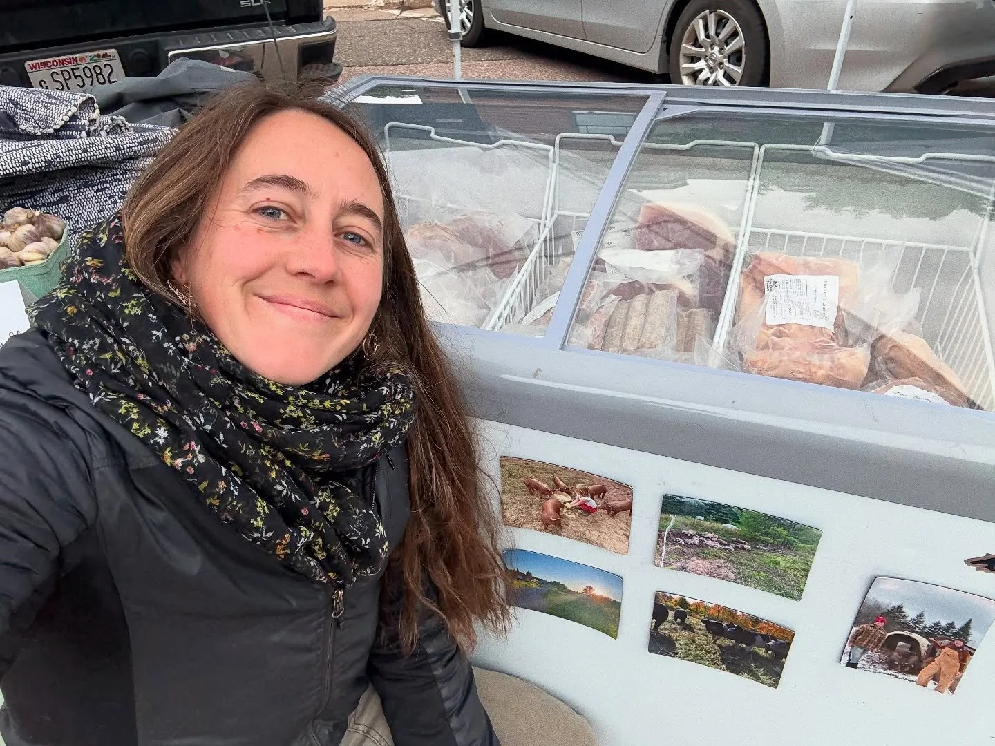 It&rsquo;s a chilly market, but myself and the other farmers are all set up in Washburn now until 6 p.m. Come on by for pastured pork, chicken, eggs, soap, syrup and garlic!
