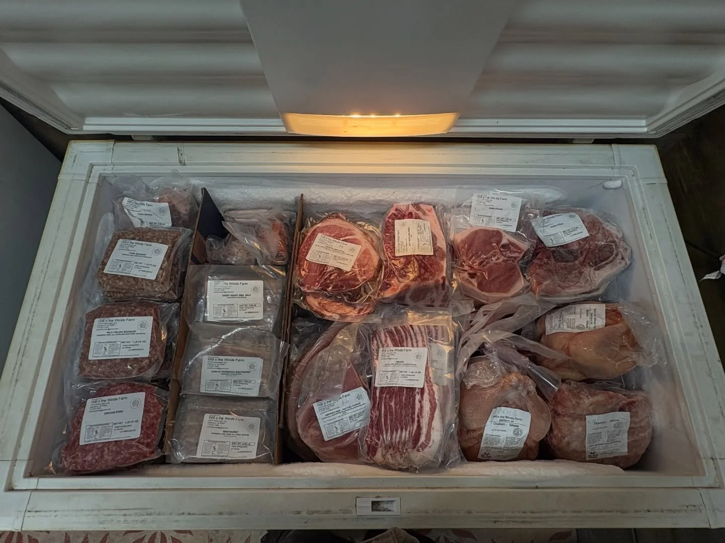 Happy new year! The farm store is all loaded up with new pork cuts and lots of eggs. We&rsquo;re pretty biased, but we think the butcher did a phenomenal job this year with smoking the bacon and it&rsquo;s some of the best we&rsquo;ve had in a long t