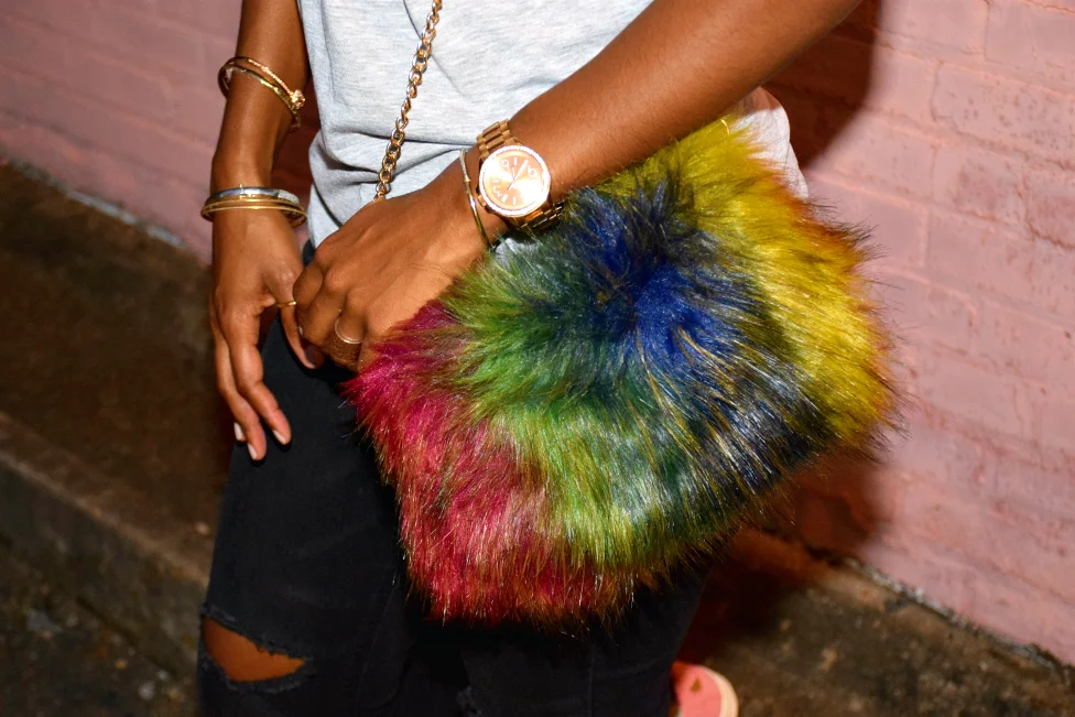 Full of Color Faux Fur Bag