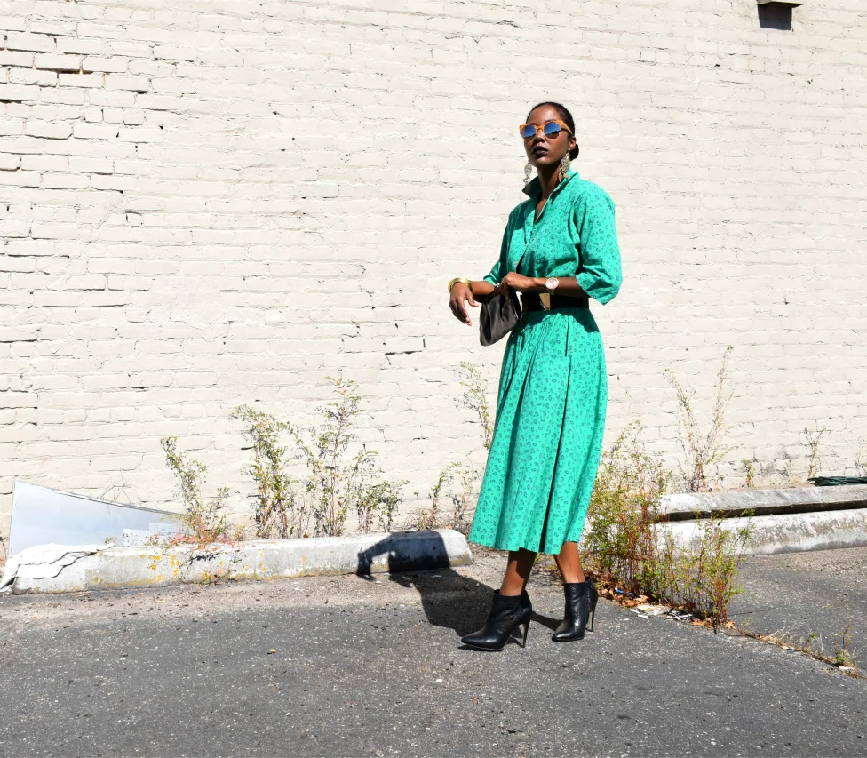 Do The Right Vintage - Green Vintage Dress