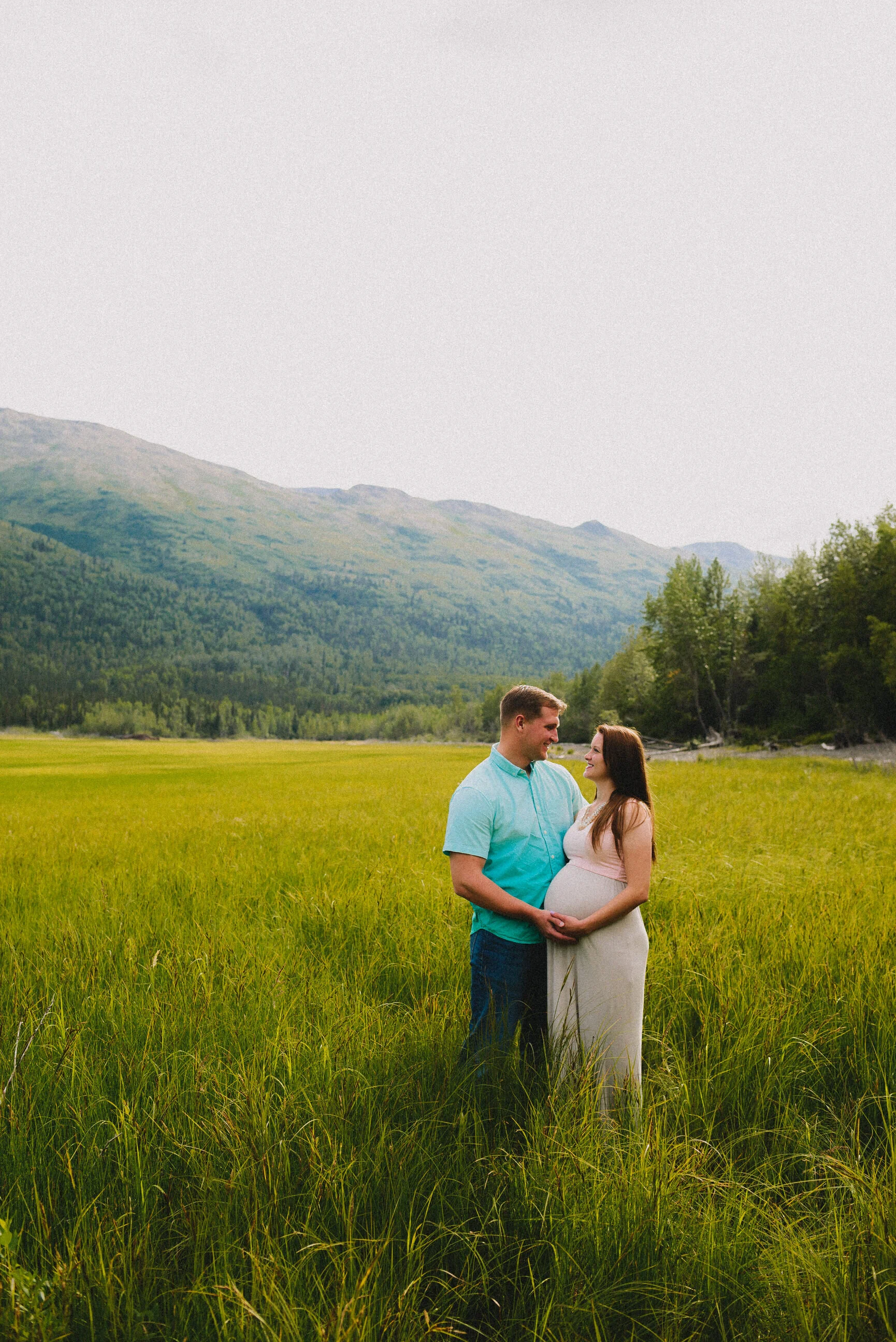 Christine &amp; Jake | Eklutna Lake Maternity Session