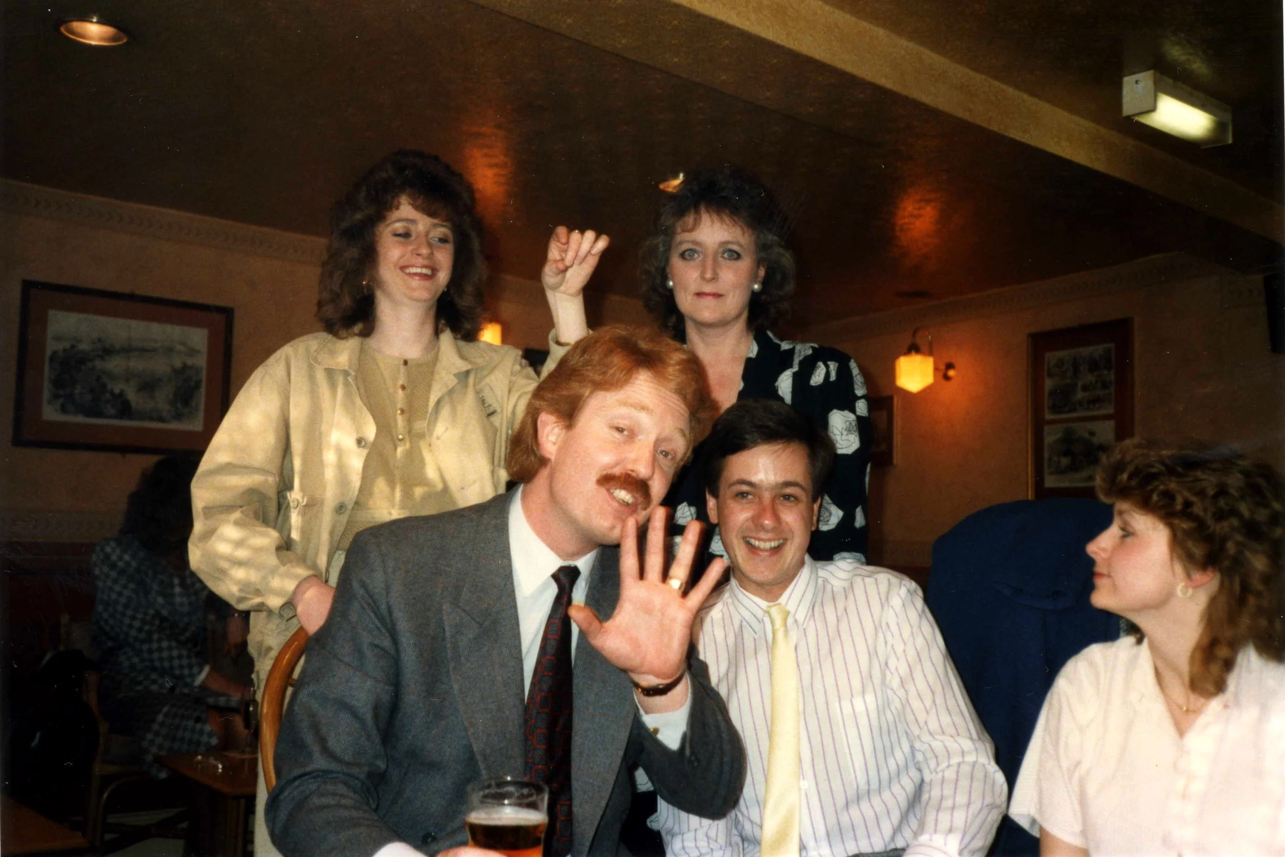 Out with Hill Samuel work colleagues, 1987