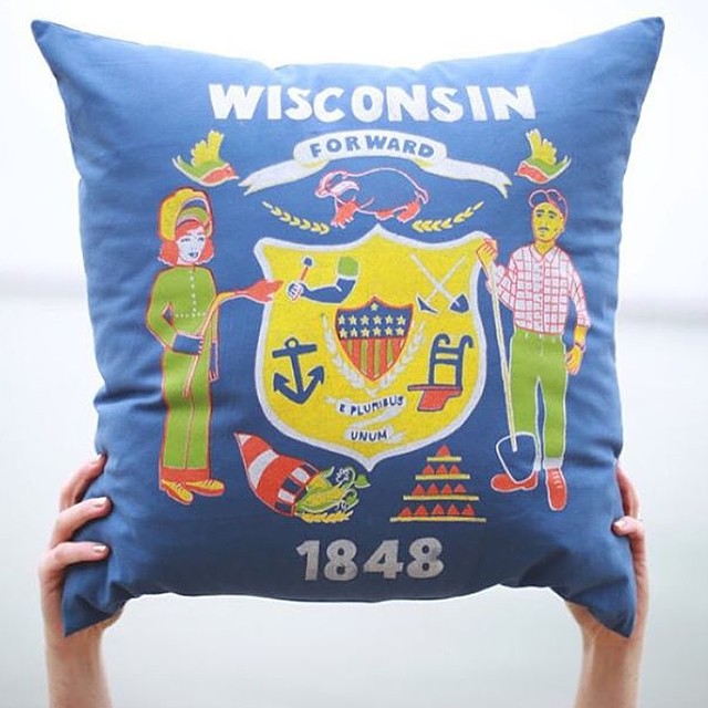 Wisconsin Flag Pillow (collaboration with Cortney Heimerl)