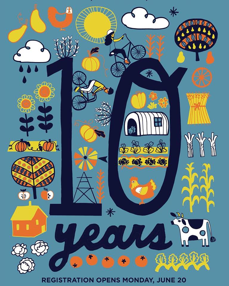 Bike the Barns 10 Year Anniversary Poster