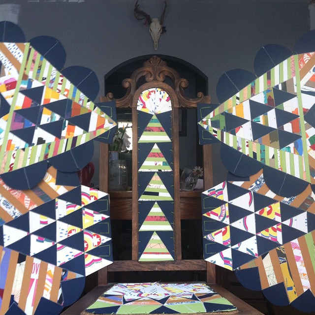 Scrap Print Butterfly Chair (Madison Community Discourse)