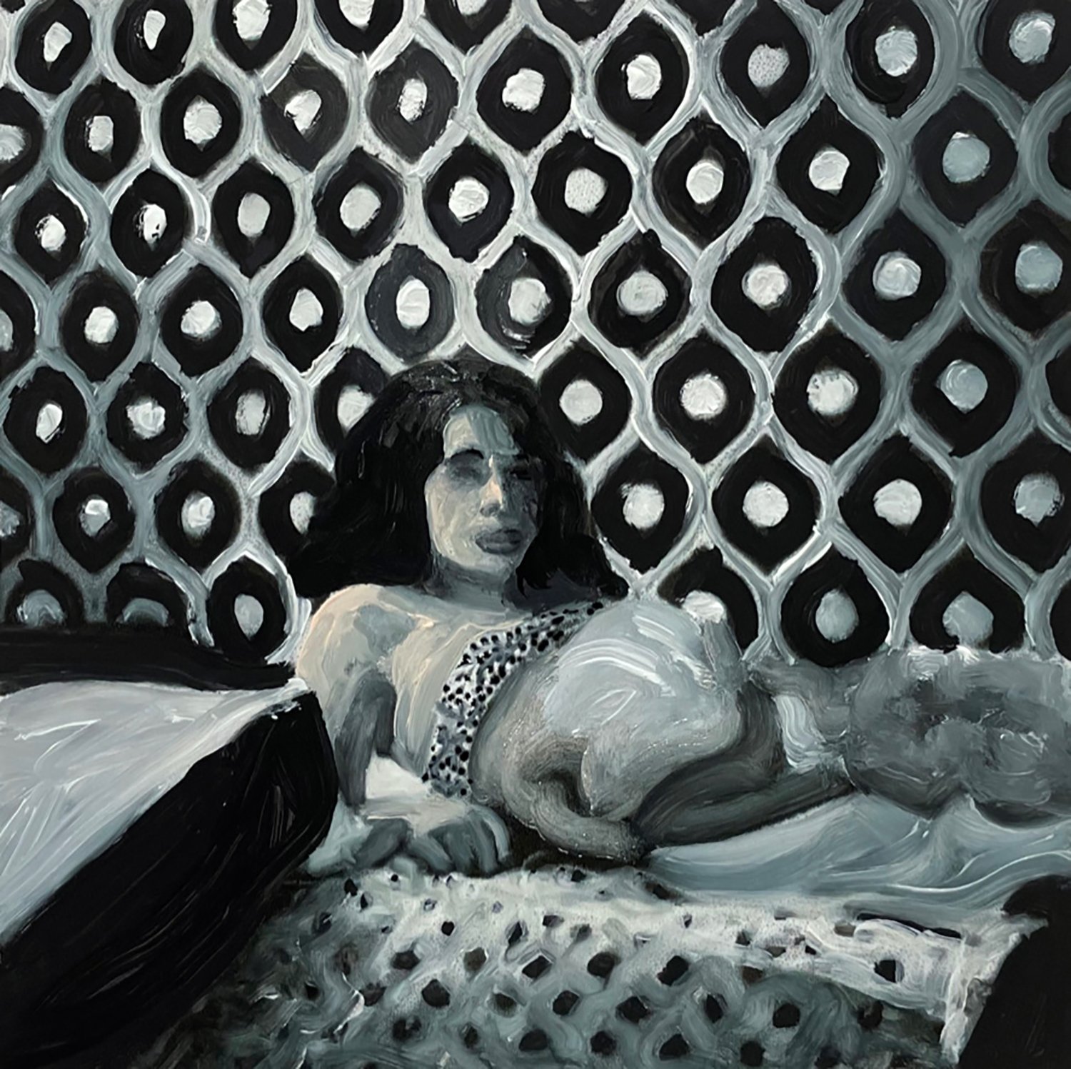 Fran Lebowitz in bed