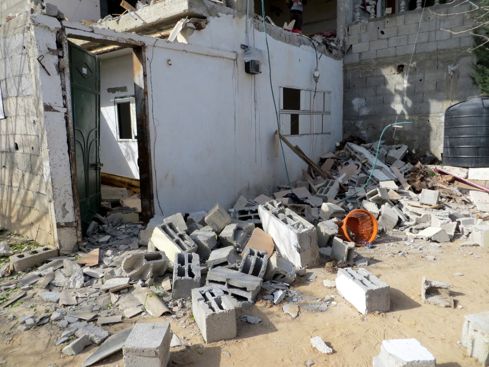 Copyright: B'Tselem "The Abu Sbeikhah family home today." Photo by Muhammad Sabah, B'Tselem. http://www.btselem.org/photoblog/20131225_al_maghazi