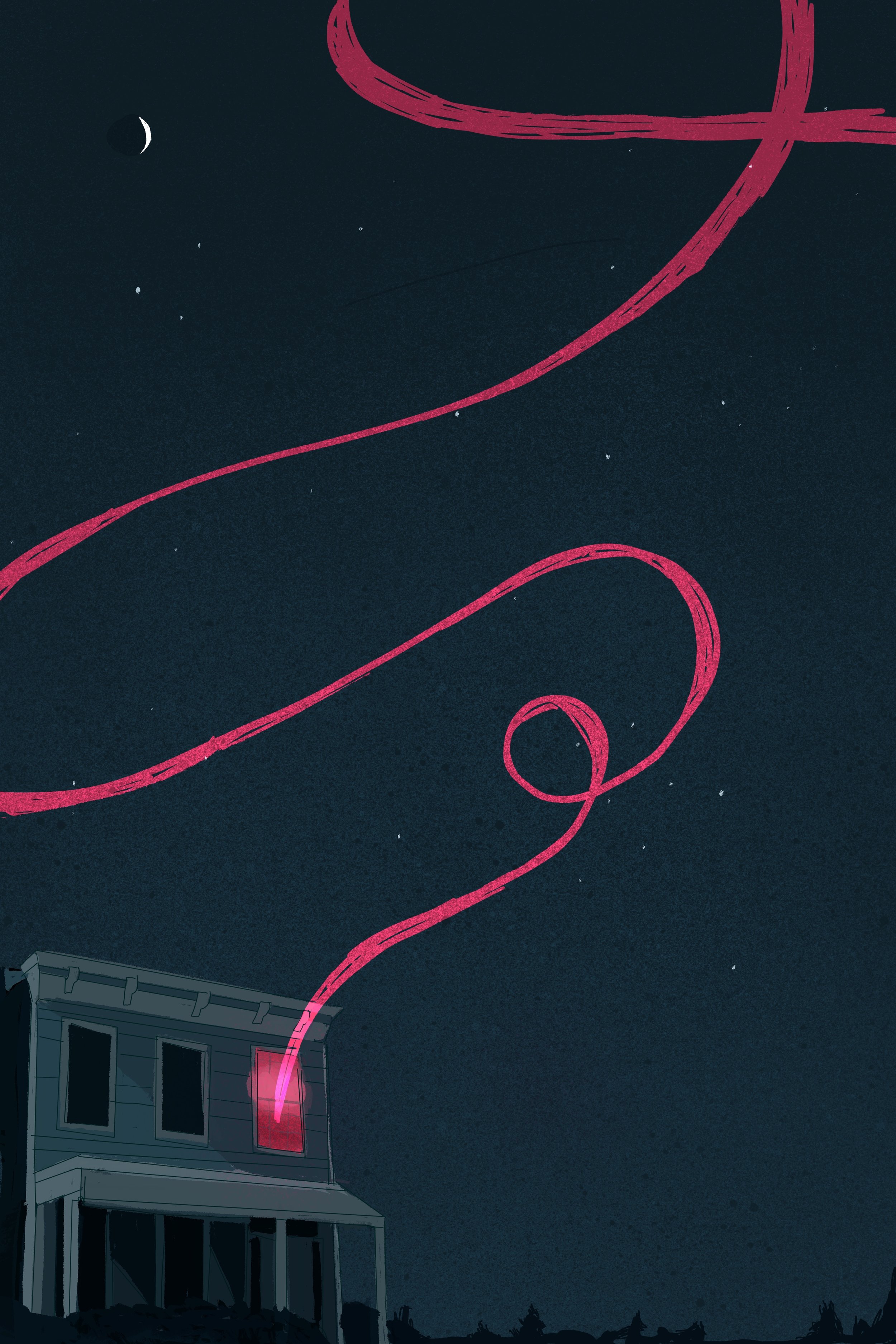 I grow pink in the night in my room