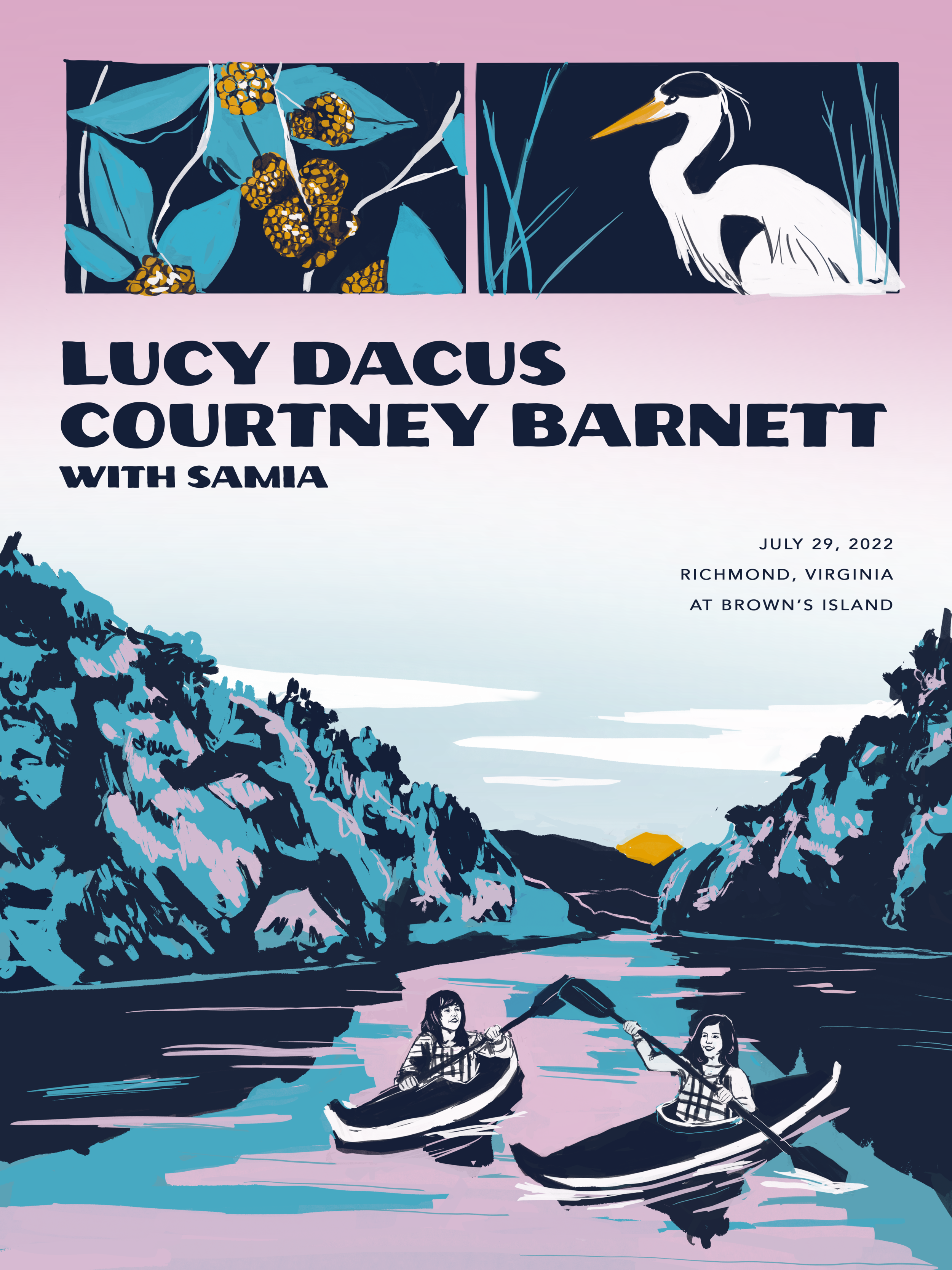 Poster for Lucy Dacus + Courtney Barnett show