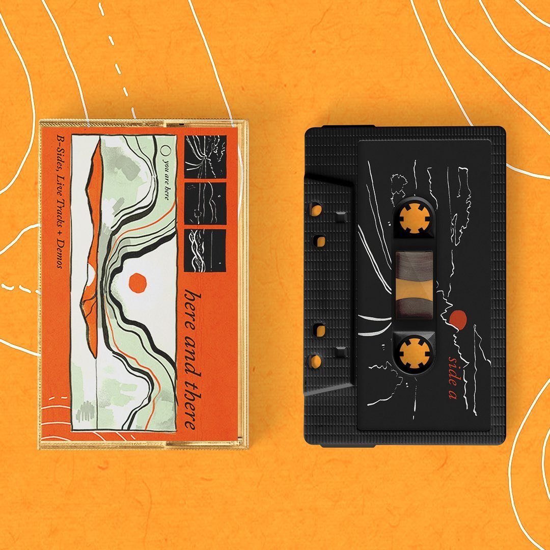 Cassette Illustration + Design for Here and There festival ft. Courtney Barnet, Sleator-Kinney, The Beths, etc. 