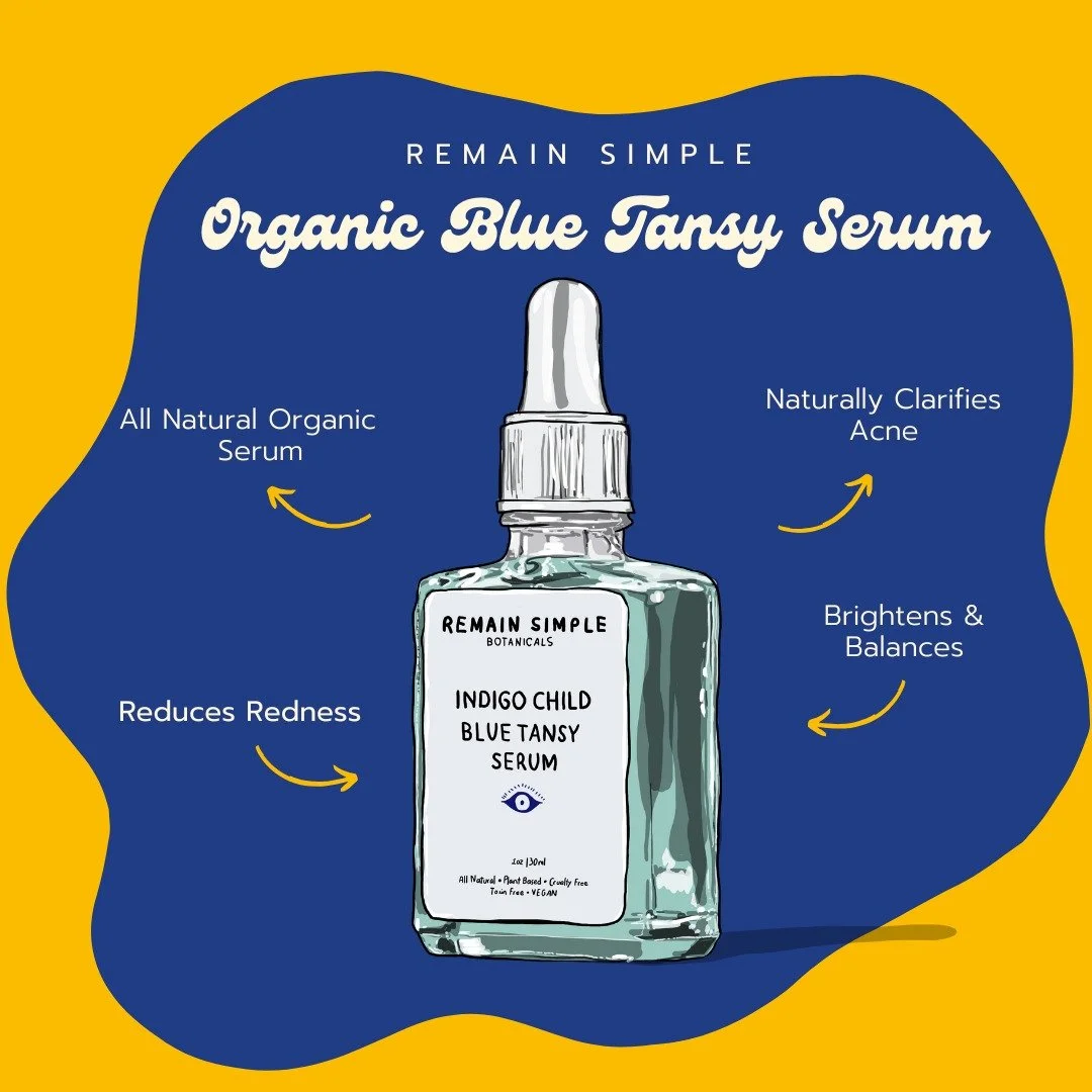 Transform Your Skin, Naturally.

Your skin deserves balance, hydration, and a healthy glow &mdash; and the Indigo Child Blue Tansy Serum delivers exactly that.

✨ Calms &amp; Clears &ndash; Blue tansy and organic jojoba oils reduce redness, calm infl