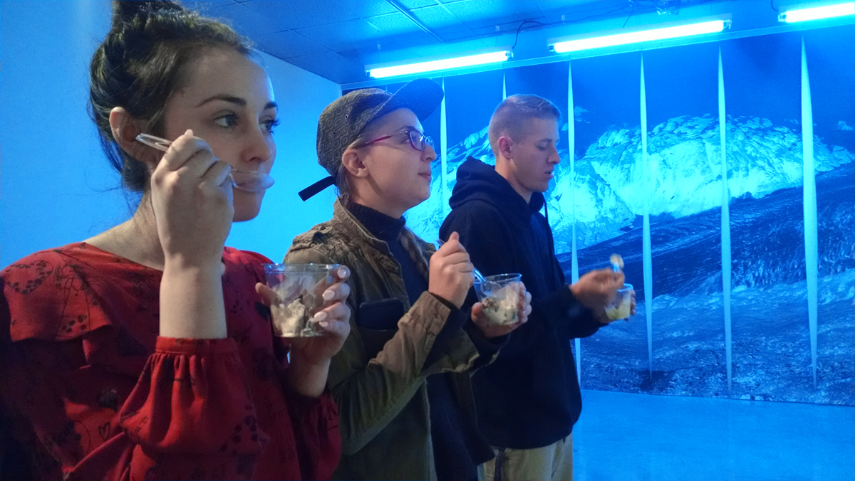 Eating Glacier Ice Cream . Made in collaboration with The Screamery in Tucson, AZ.