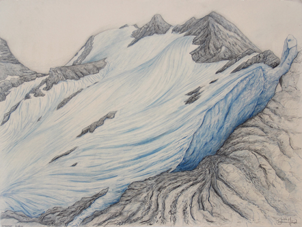 Hidden Lake Glacier Montana Sketch/sketchbook/ Drawing/ Wall - Etsy