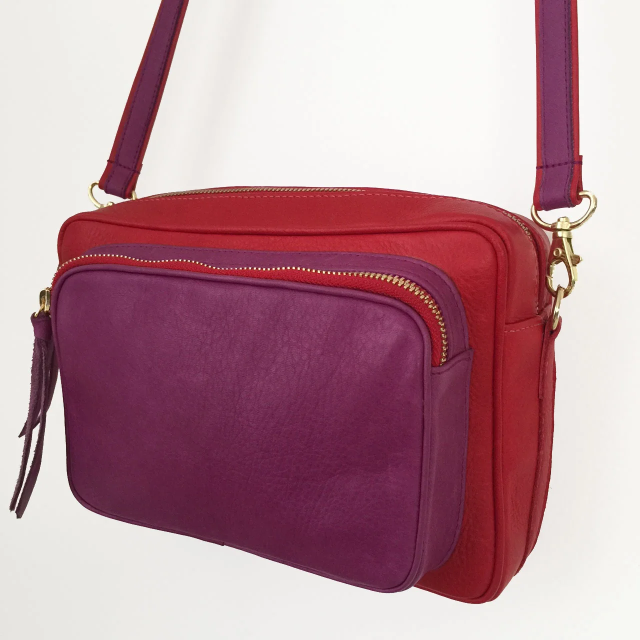 Double Olivia Bag_red and fuschia 3_4 CU.jpg