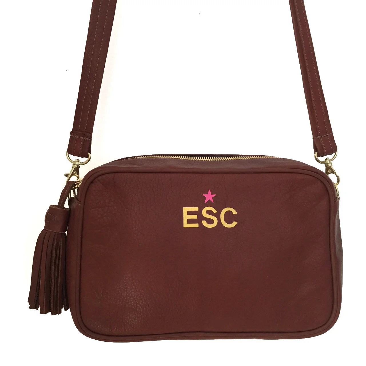 Olivia Cross Body bag in Brandy - Plain or Custom