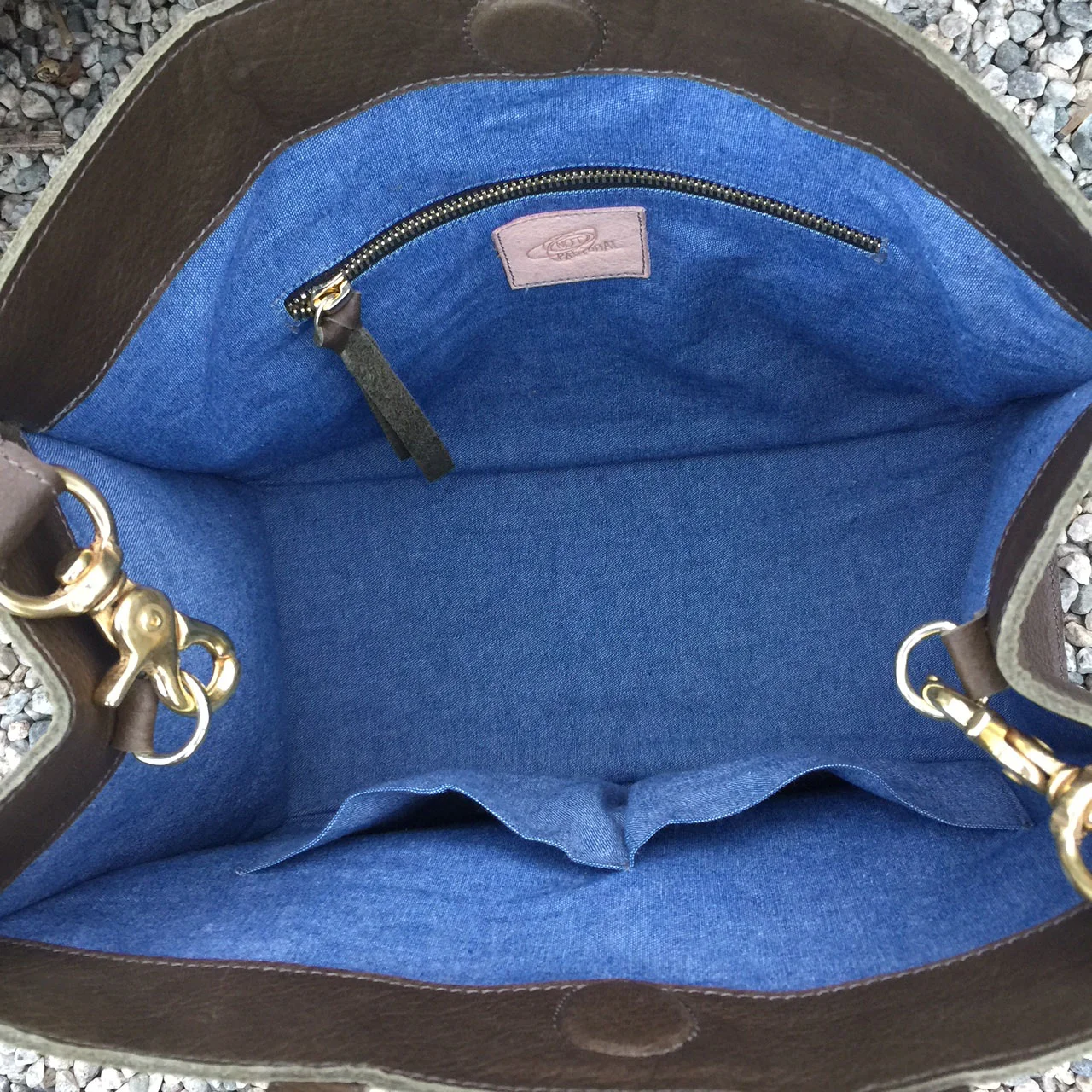 Zoe Bag - Olive green - interior lining.jpg