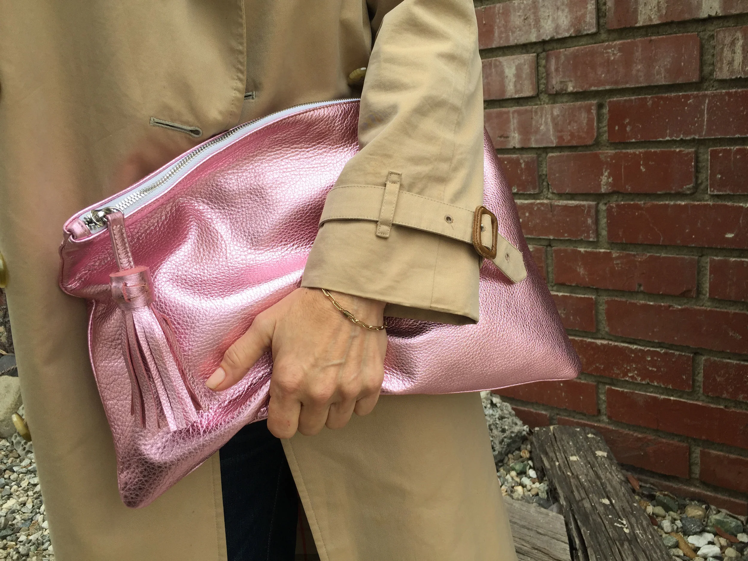 XL metallic pink clutch_on fab.jpg