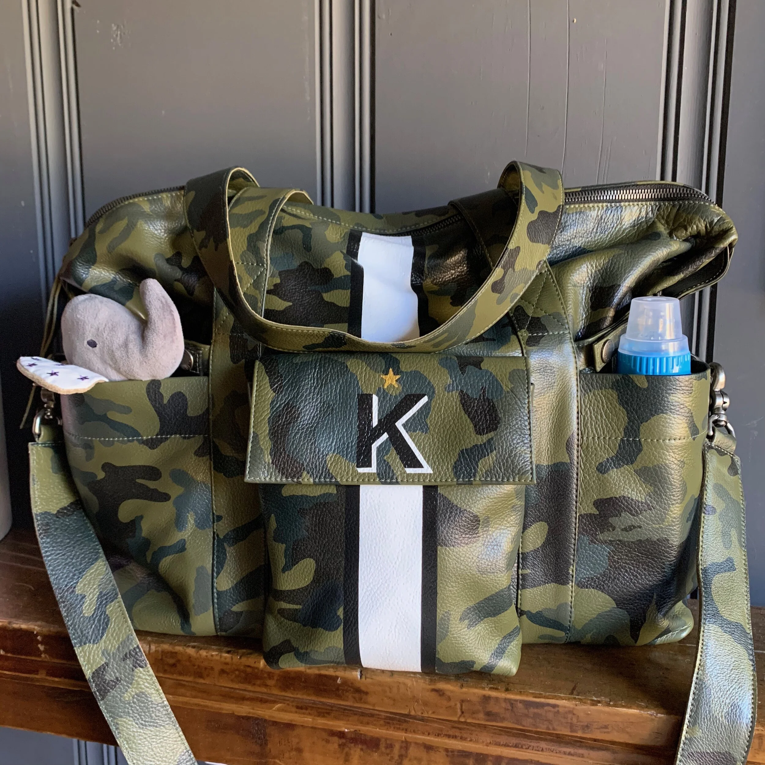 camouflage diaper bag