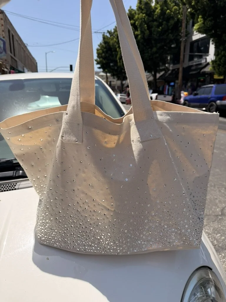 BLING CANVAS BAG - Natural Canvas