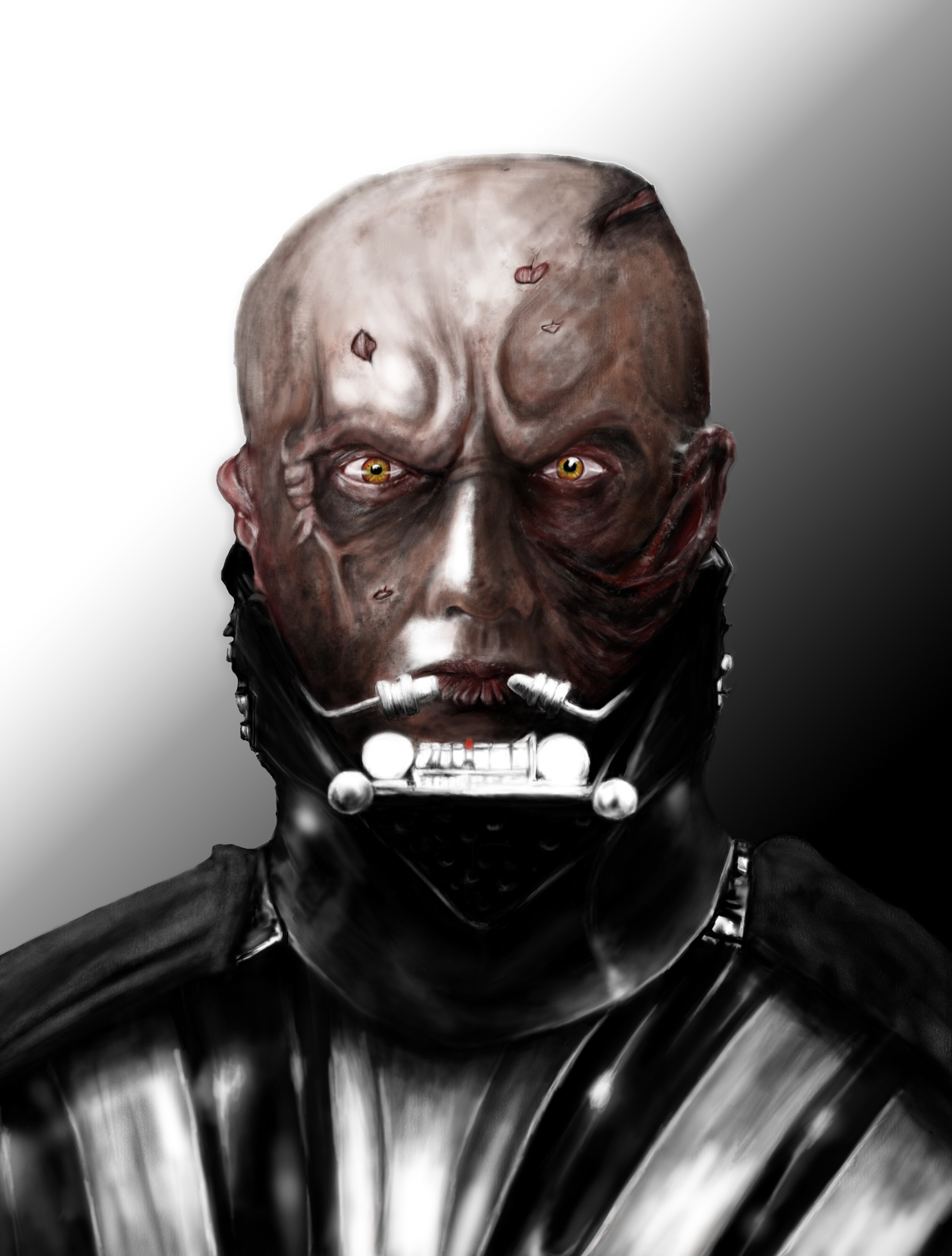 Darth Vader Burnt unmasked