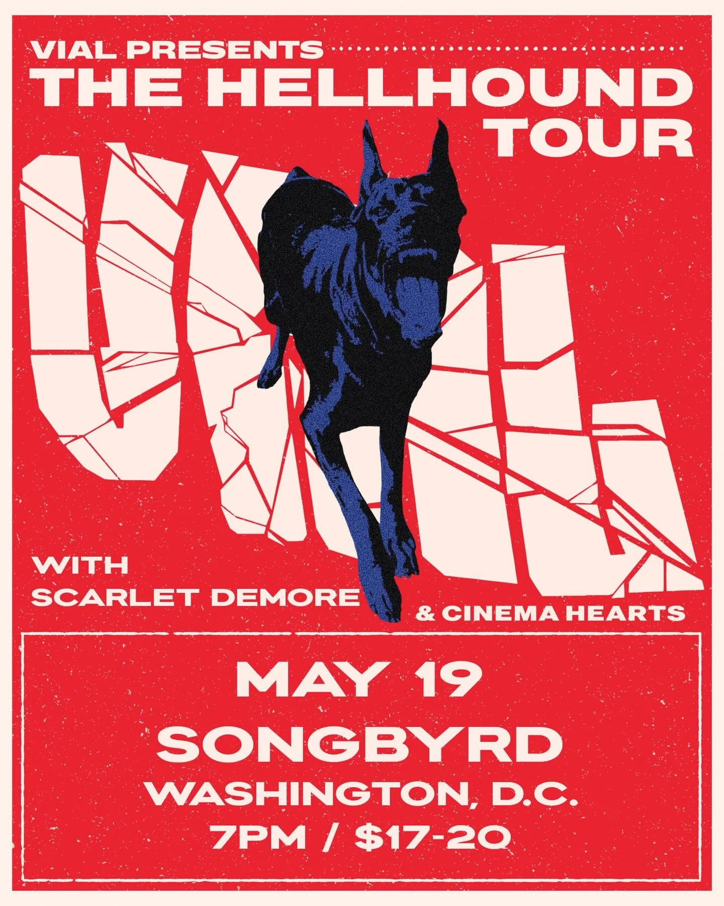 just announced! @cinema_hearts opens for @vialbandofficial and @scarletdemore on Tuesday, May 19 at @songbyrddc ❤️&zwj;🔥 tickets on sale now 🐺