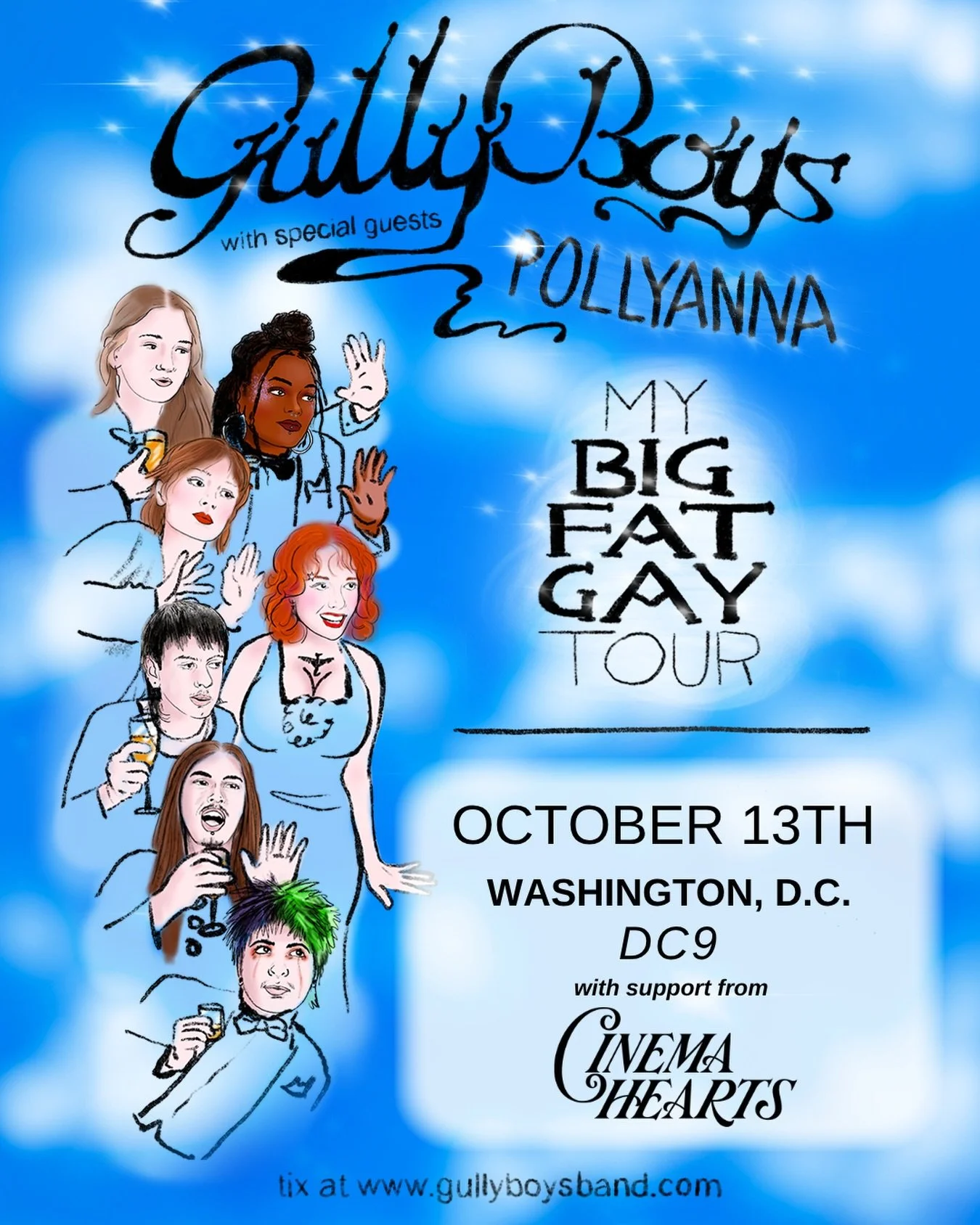 DC &mdash; @gullyboysband comes to @dc9club with @thisispollyanna and @cinema_hearts on Oct 13! Tickets on sale this Friday 10am