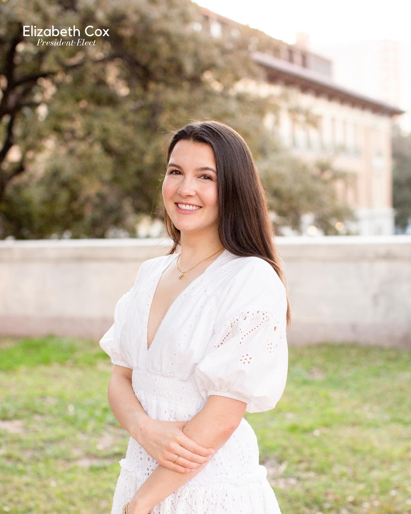 Meet Elizabeth Cox, President-Elect!

Hometown: Houston, Texas
Major: Communication and Leadership
Minor: Business

&ldquo;I&rsquo;m honored and excited to serve as President-Elect of the University Panhellenic Council! My goal is to encourage women 