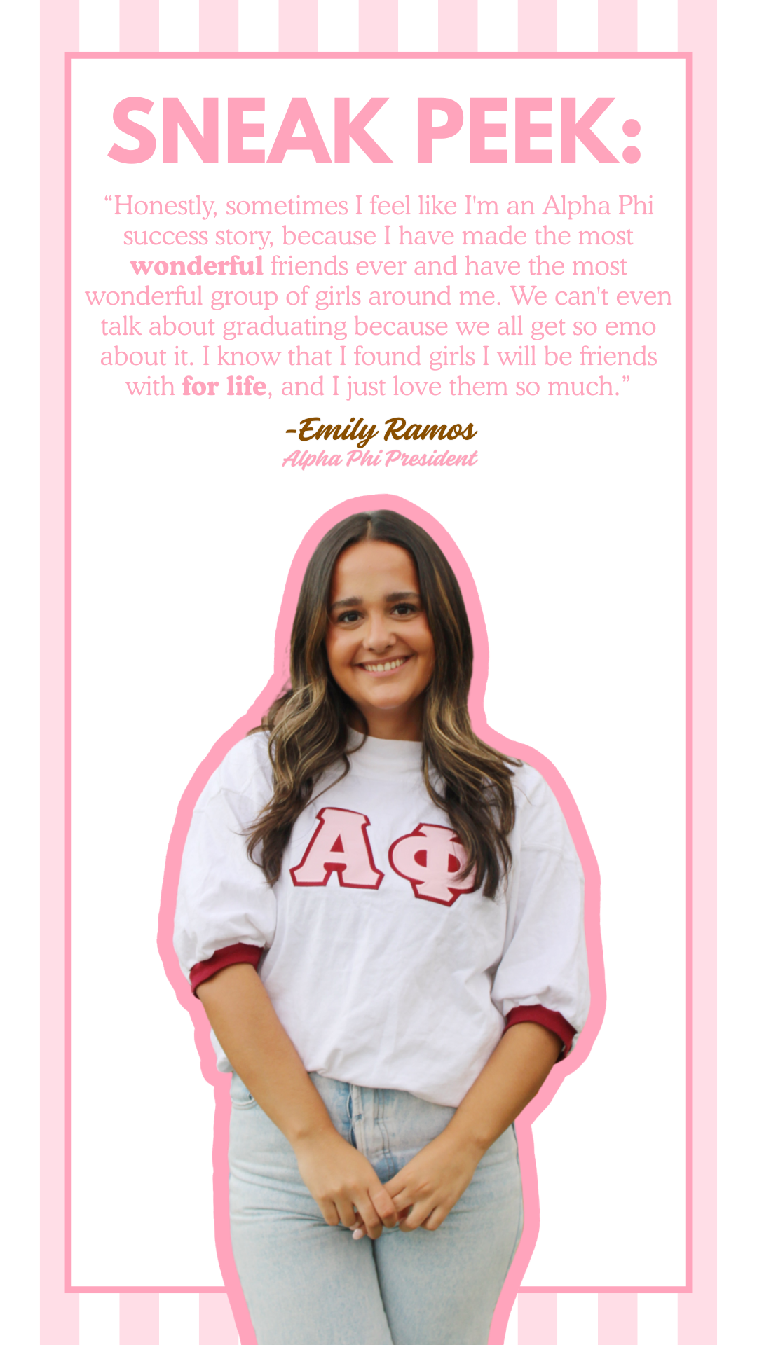 Presidential Spotlight #4: Emily Ramos — Alpha Phi 🧸