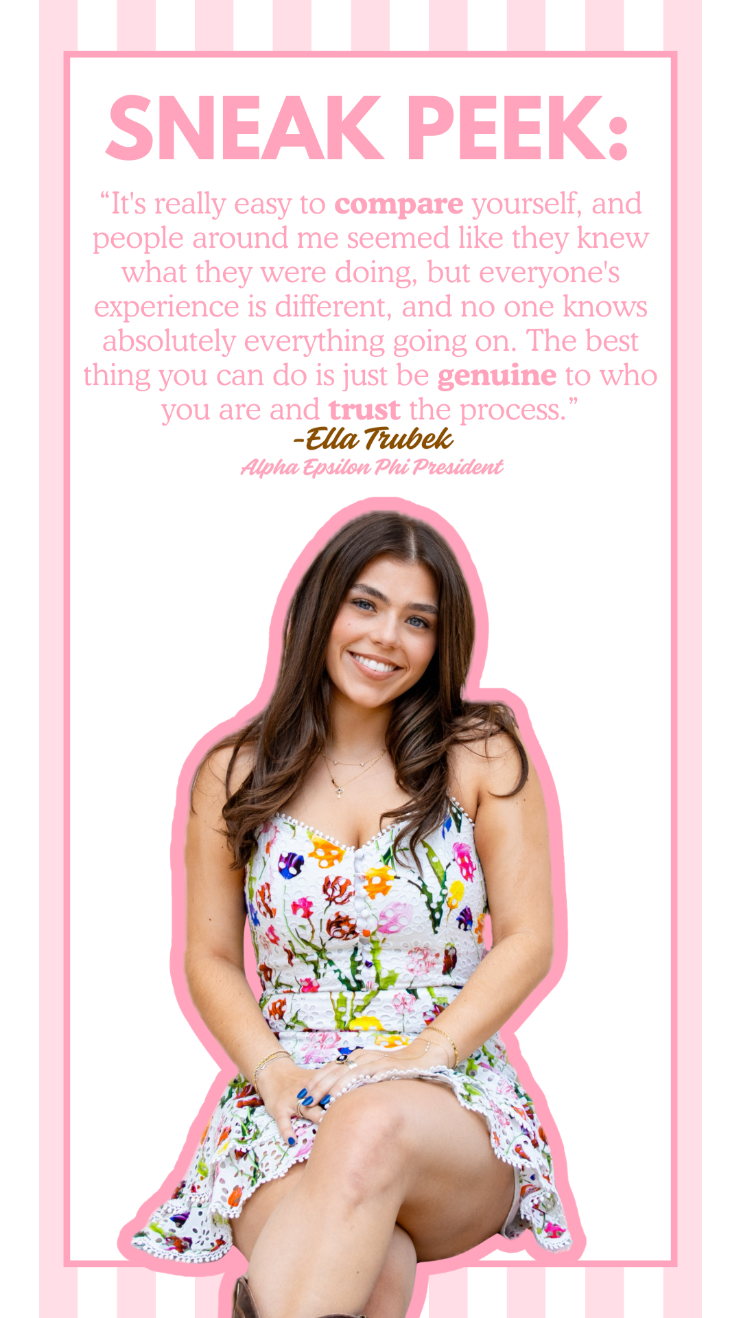 Presidential Spotlight #3: Ella Trubek — Alpha Epsilon Phi 🦒