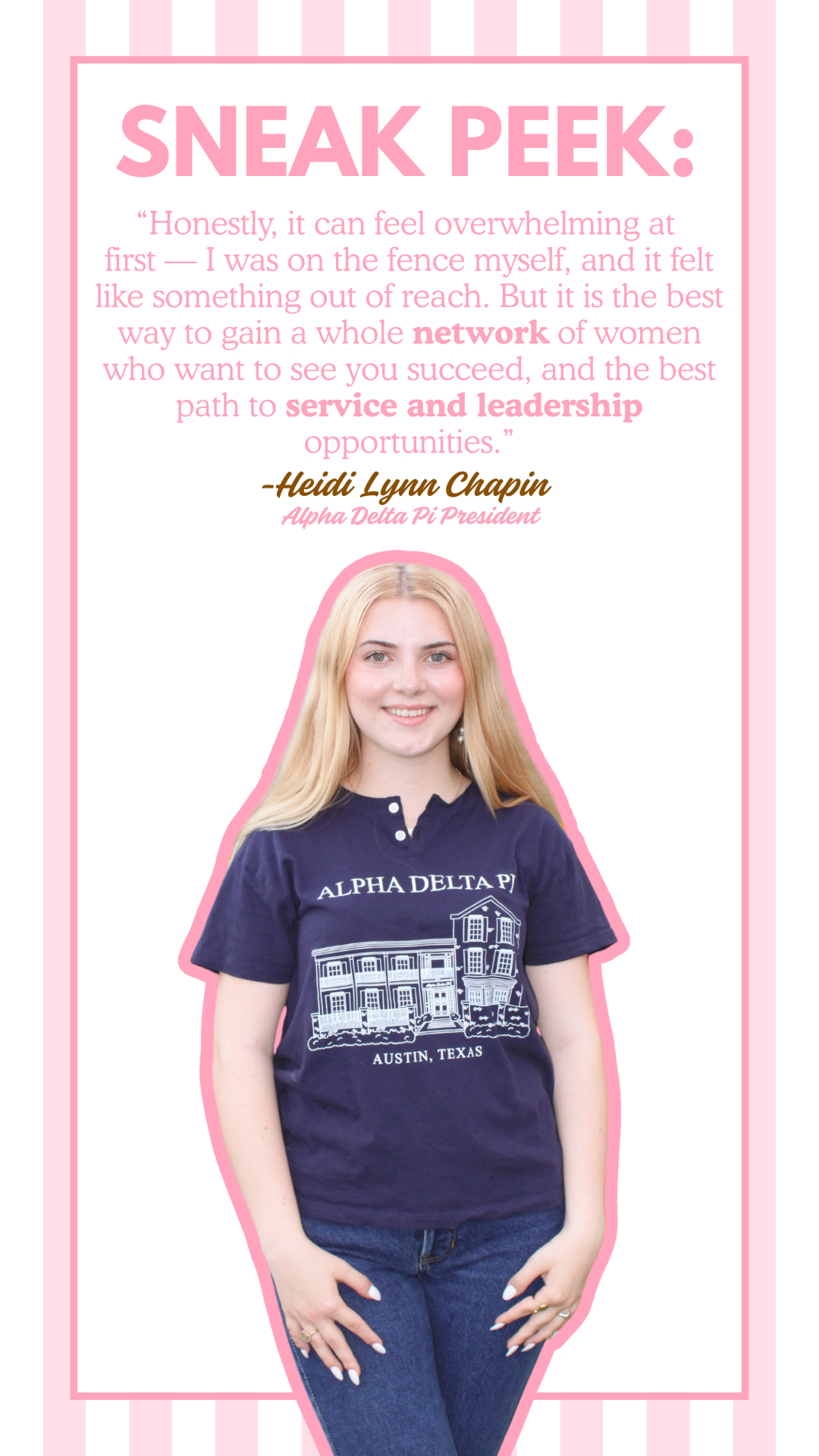 Presidential Spotlight #2: Heidi Lynn Chapin β Alpha Delta Pi π