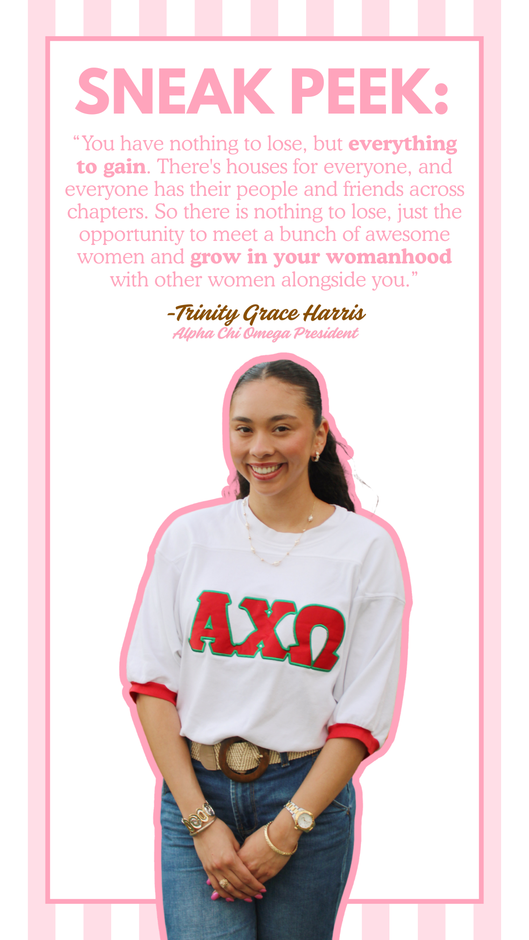 Presidential Spotlight #1: Trinity Grace Harris β Alpha Chi Omega π
