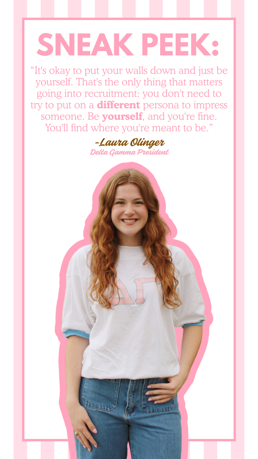 Presidential Spotlight #8: Laura Olinger — Delta Gamma ⚓️