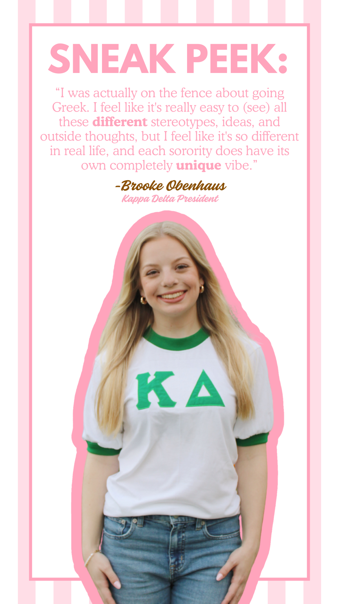Presidential Spotlight #10: Brooke Obenhaus — Kappa Delta ☘️