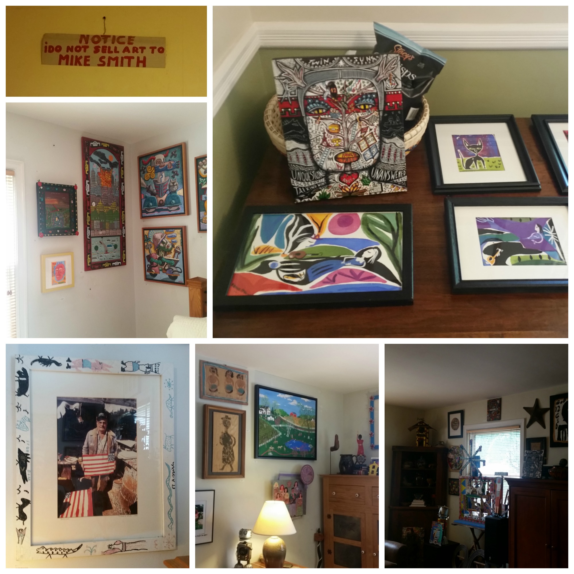 (Benny Carter New York - Sisi & Frank McGuigan - photo in artist's decorated frame R.A. Miller + other artists)