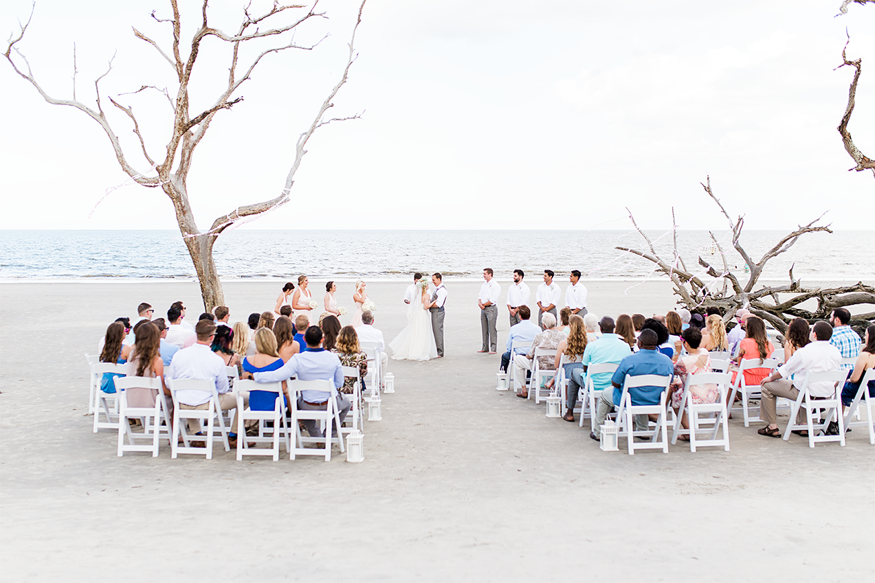 Ceremony | Wedding in Driftwood Beach, Jekyll Island, GA | Maris Kirs Photography | Jacksonville, Ponte Vedra and St.Augustine wedding photographer