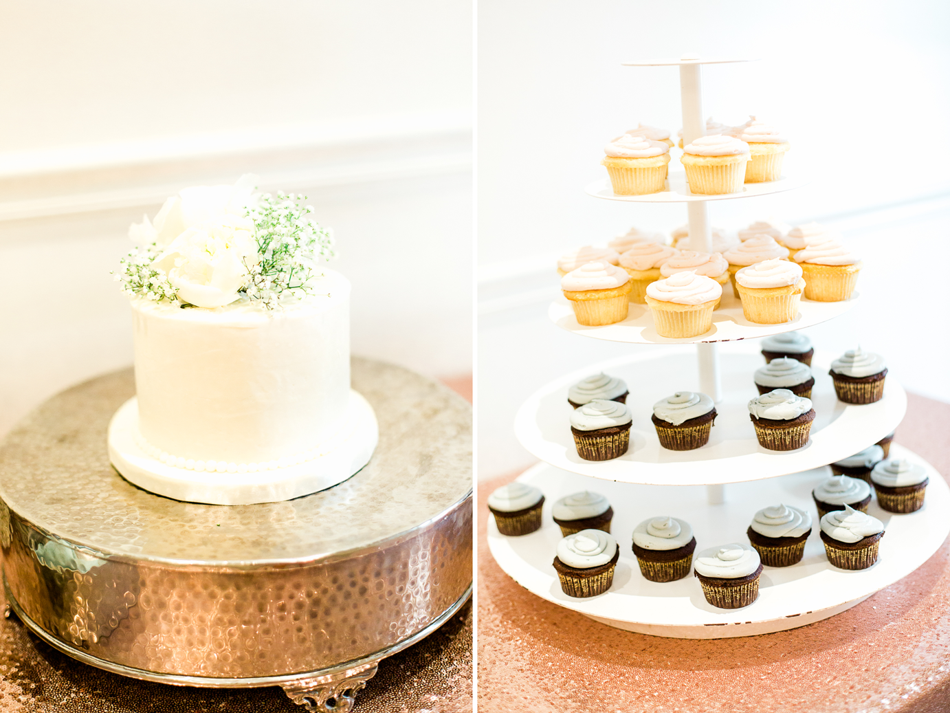 Wedding cake and cupcakes | Inspiration for wedding