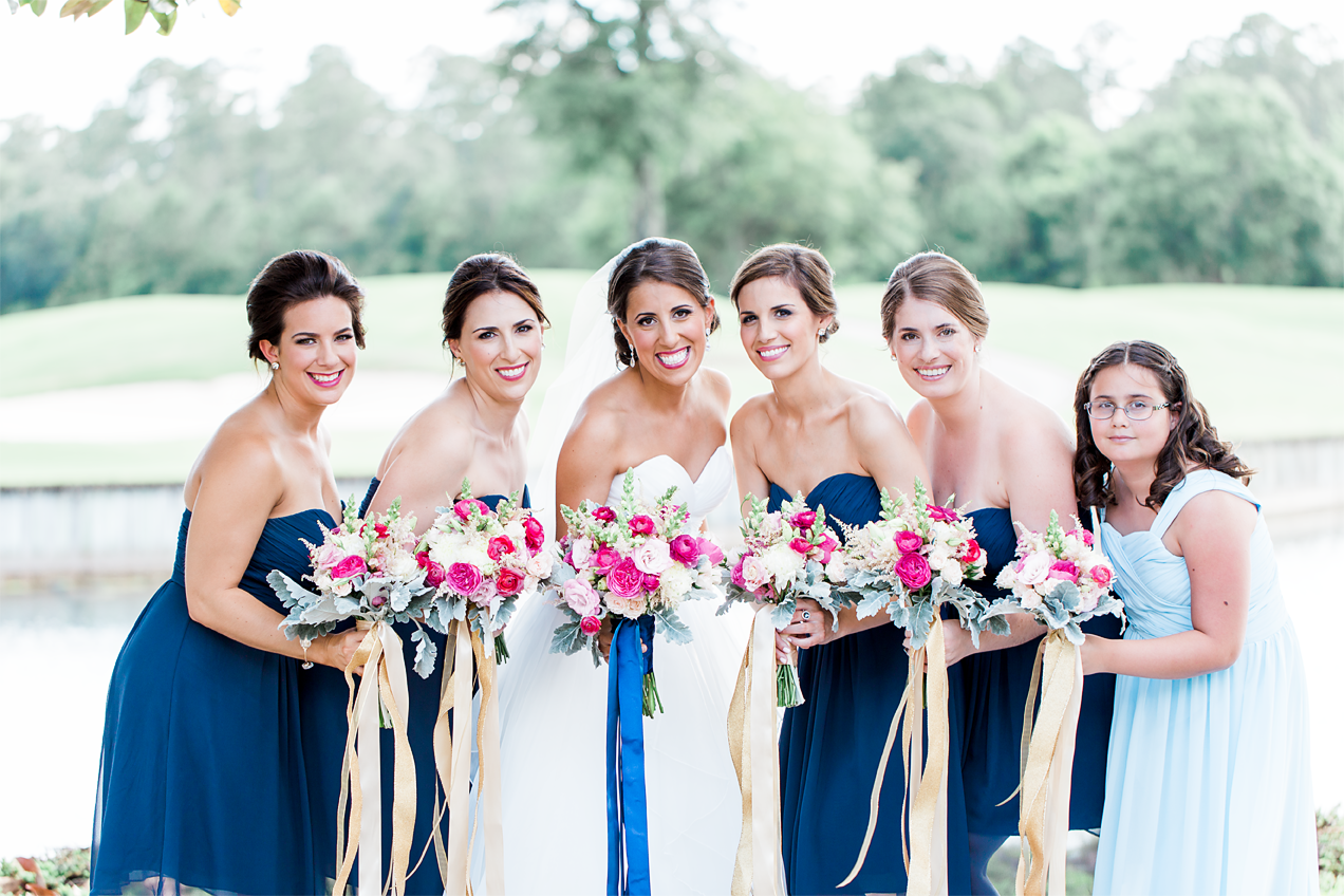 Bride and bridal party at the wedding venue in St.Augustine